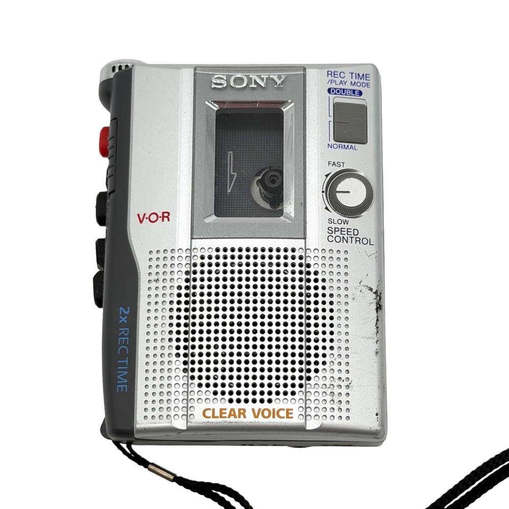 Sony TCM-200DV Cassette Handheld Voice Recorder Silver VOR Parts Doesn't Spin